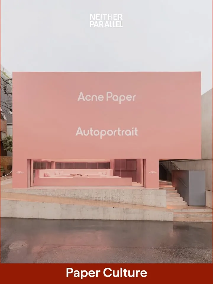 Step out of the buzzing energy of Harajuku and reflect on Acne Paper…